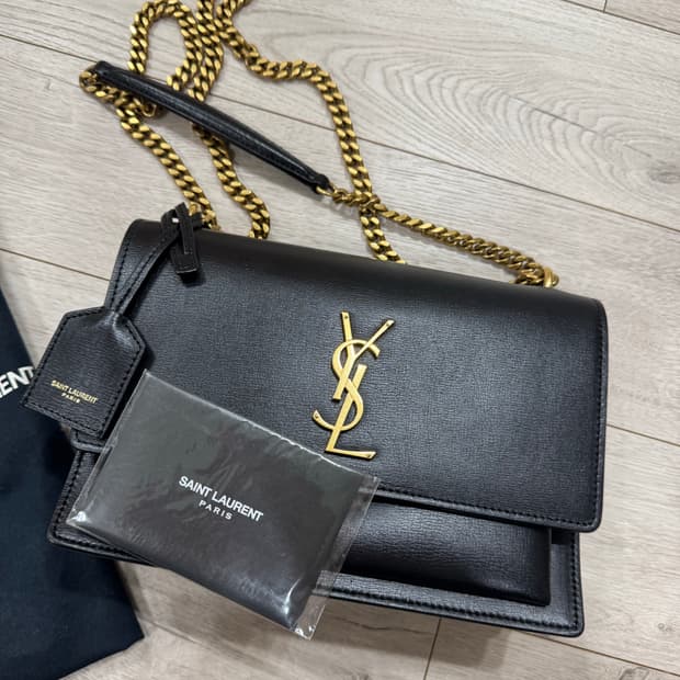 생로랑 선셋백 금장 미듐(보증서 더스트백포함)