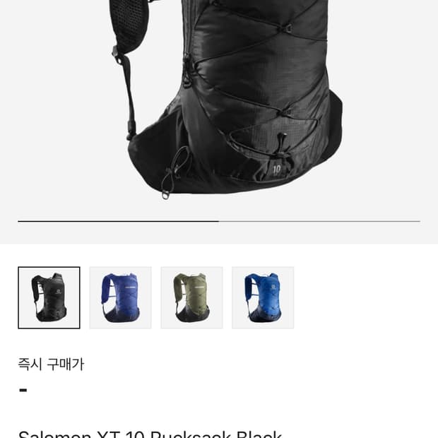 살로몬 xt-10 럭색 블랙