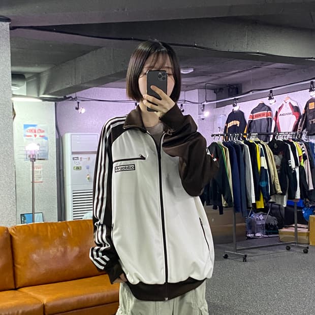 아디다스 패치로고 투톤 트랙탑 져지 B4628