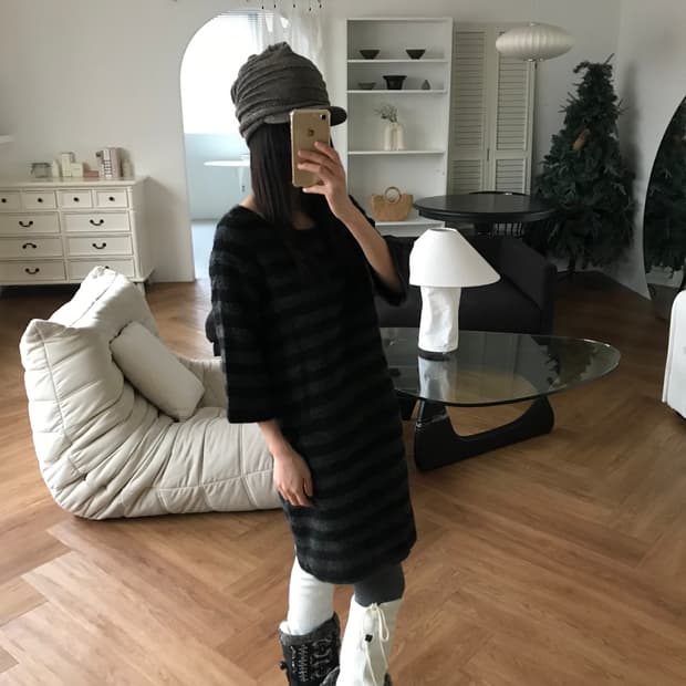 vintage stripe one-piece