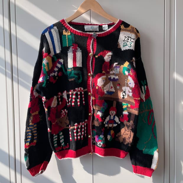 Design ptions 크리스마스 작업실 니트 가디건