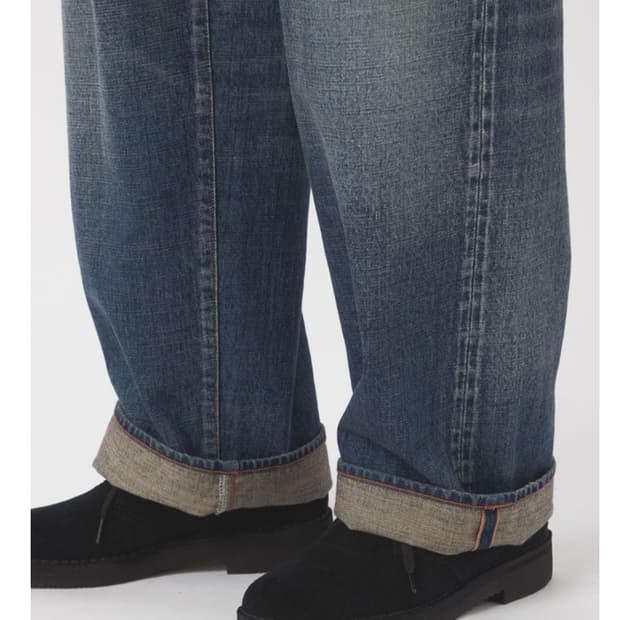 나나미카 셀비지 데님 팬츠 빈티지 인디고 34