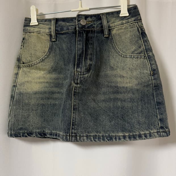 빈티지 데님 미니 스커트