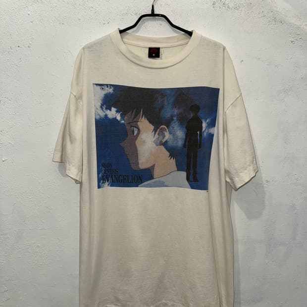 세인트 마이클 x 에반게리온 신지 숏슬리브 티셔츠 화이트