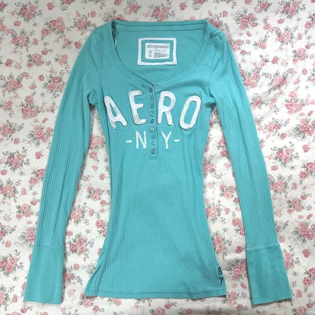 Aeropostale henley 에어로포스테일 롱슬리브 딱붙 긴팔티