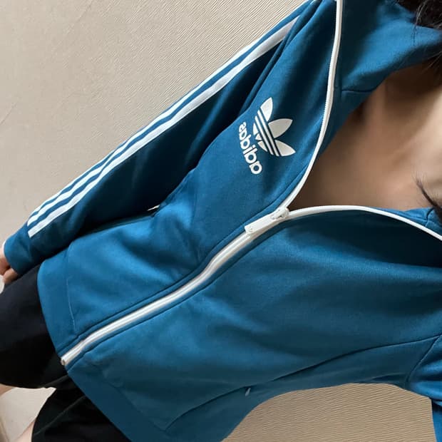 아디다스 딱붙 져지 플라워 유로파 트랙탑 사파이어블루 90