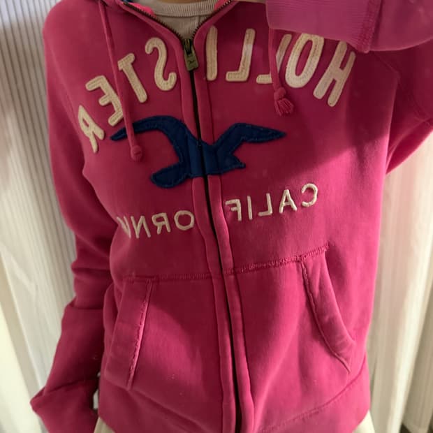 홀리스터 핑크 후드집업 s