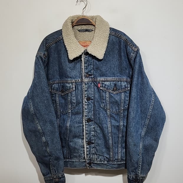 (XL) 리바이스 양털 청자켓 레드탭 데님자켓 빈티지 