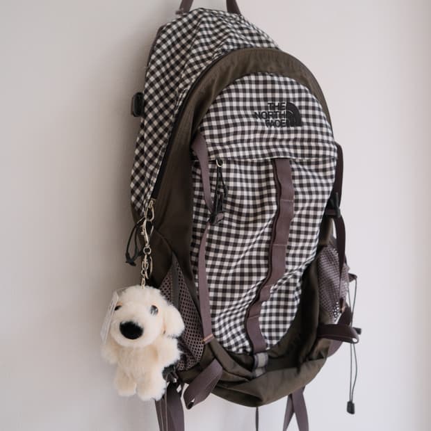 Gingham check backpack
