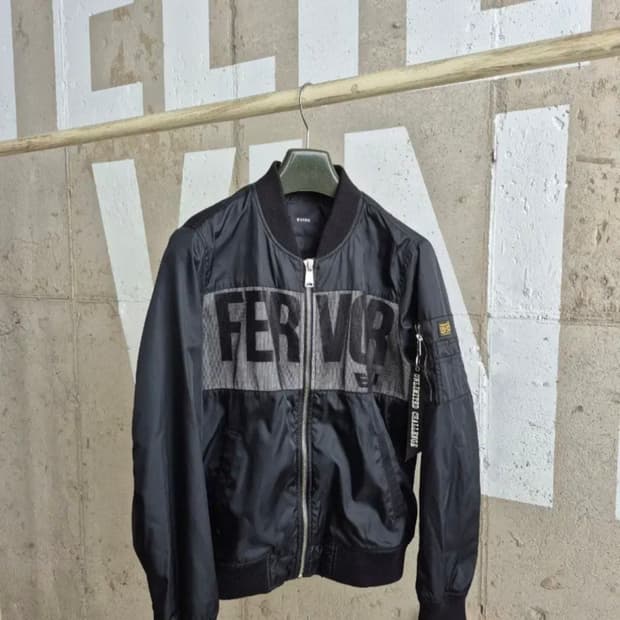 EVISU 에비수 블랙 봄버 자켓