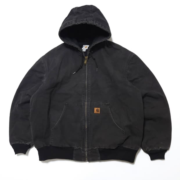 칼하트 OG J130 샌드스톤 덕액티브 워크 자켓 블랙