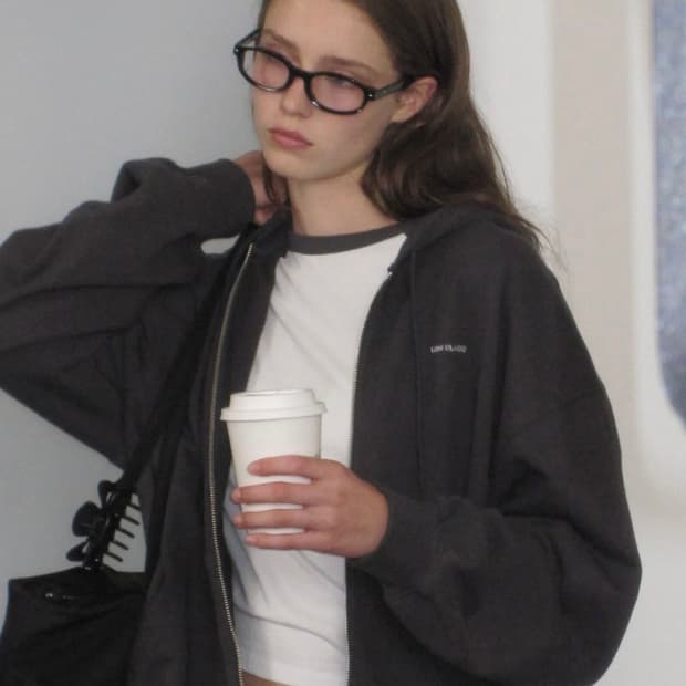 로우클래식 SOFT ZIP-UP HOODIE_CHARCOAL M