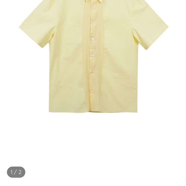 요석 YOSUK Curve panel shirts(Yellow)