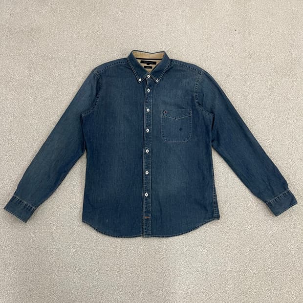 [L] 타미힐피거 슬림핏 데님 남방 셔츠 0108M1
