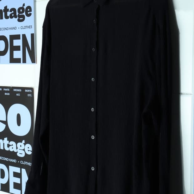 W(L-XL) 무신사스탠다드 셔츠 남방 블랙 시원 보들보들-H31886
