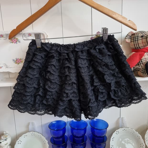 블랙 레이스 캉캉 속바지