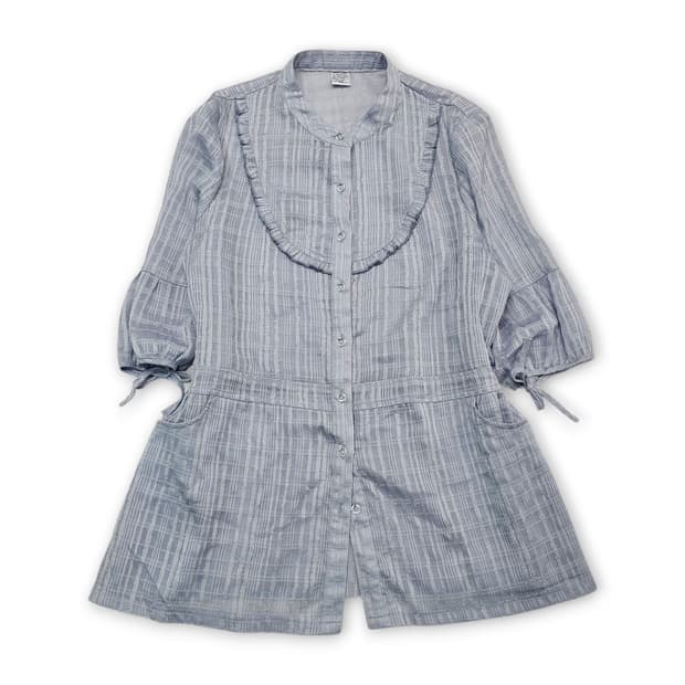 99 Blue Stripe Ruffle