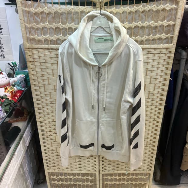 100-105 정품 오프화이트 애로우 후드집업 팝니다