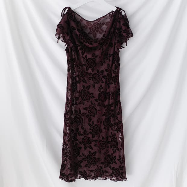 flower see-through one-piece