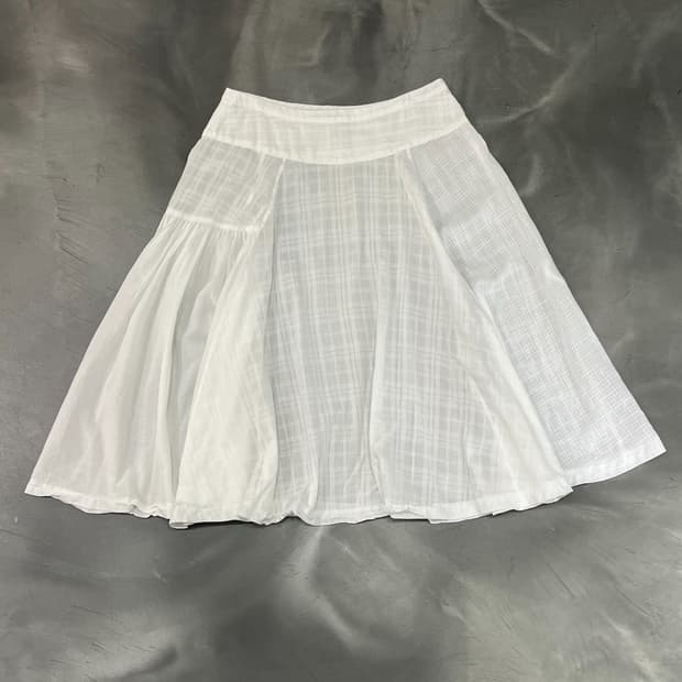 파드 칼레 체크 미디 스커트 y18636