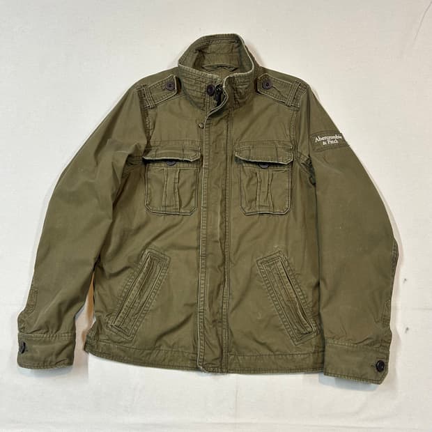 XL) 아베크롬비 올리브 그린 사파리 자켓