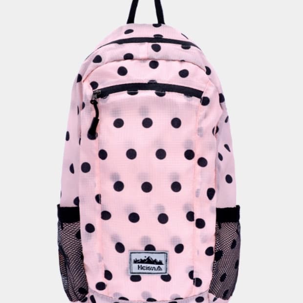하이산 도트 백팩 핑크