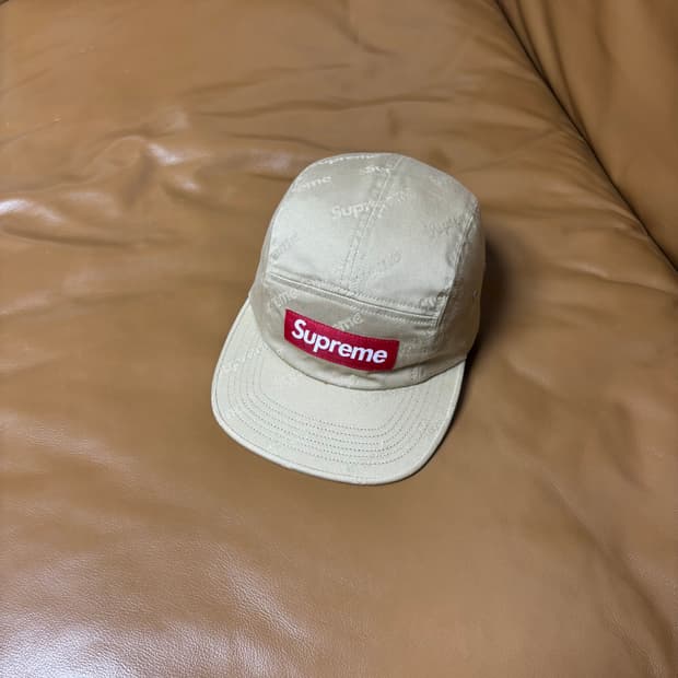Supreme 슈프림 캠프캡 모자 (Washed Tan Beige)