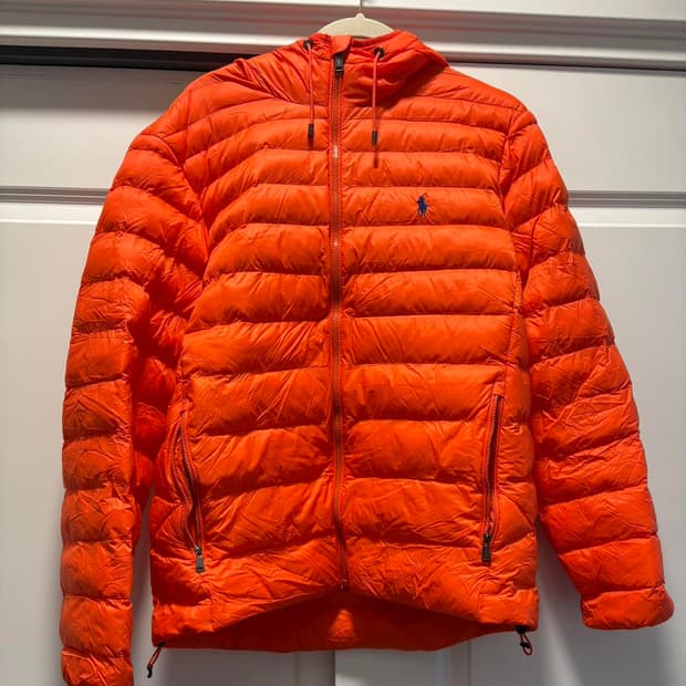 10s 폴로 랄프로렌 후디 경량패딩 오렌지