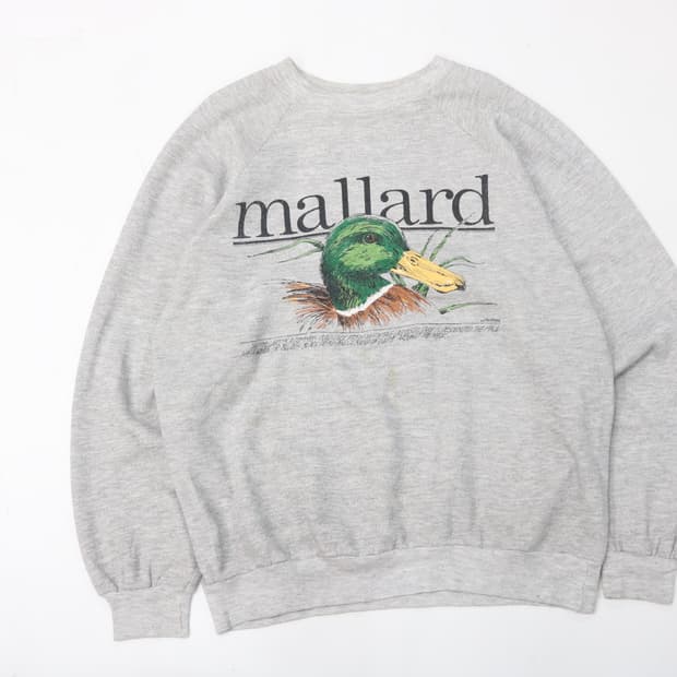 portsman II 빈티지 말라드 덕 그래픽 스웻셔츠 (XL)