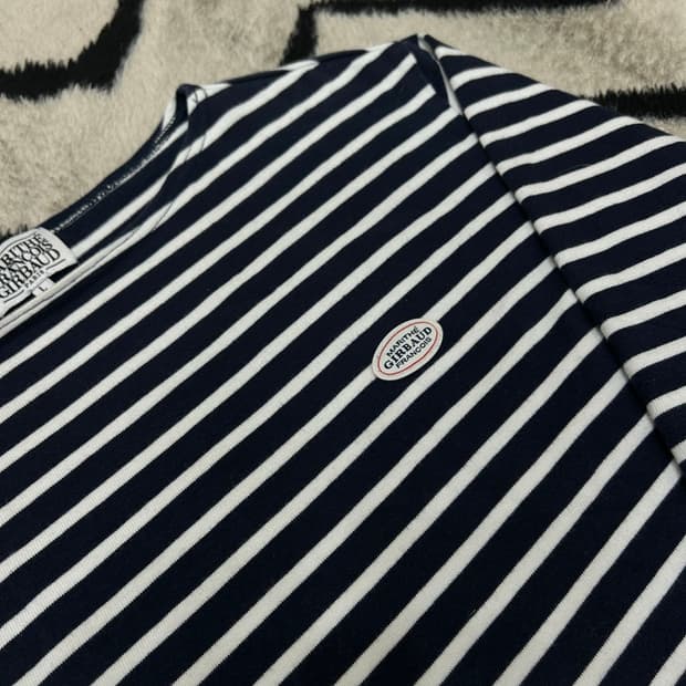 [L]마리떼 프랑소와저버 스트라이프 긴팔/짙은네이비