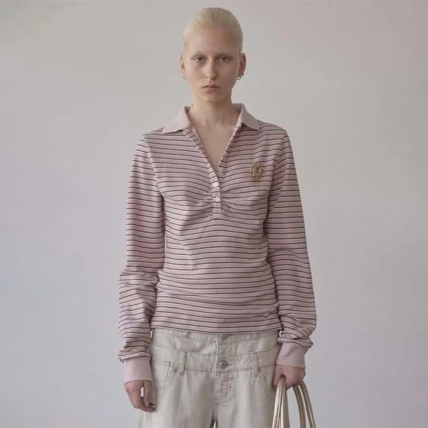 스컬프터 Shirring Tennis Shirt Pink