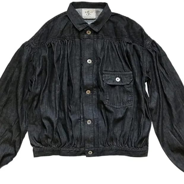 [Free] 캐피탈 8oz 집시 블라우스 데님 자켓 블랙 (국문택)