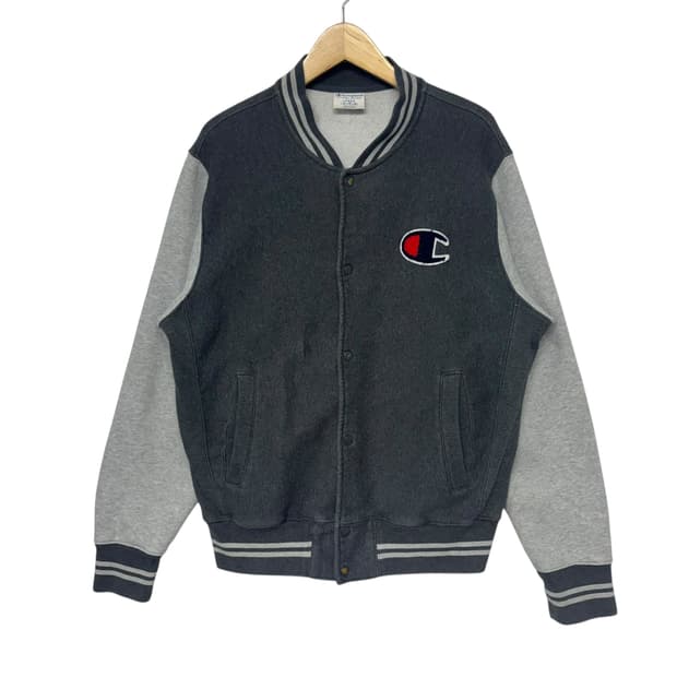 챔피온 로고 리버스위브  바시티자켓