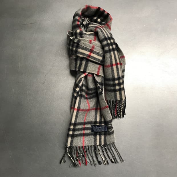 버버리 정품 캐시미어 머플러 그레이