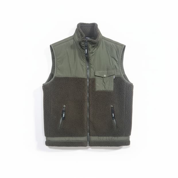 내셔널지오그래픽 양털 조끼 카키