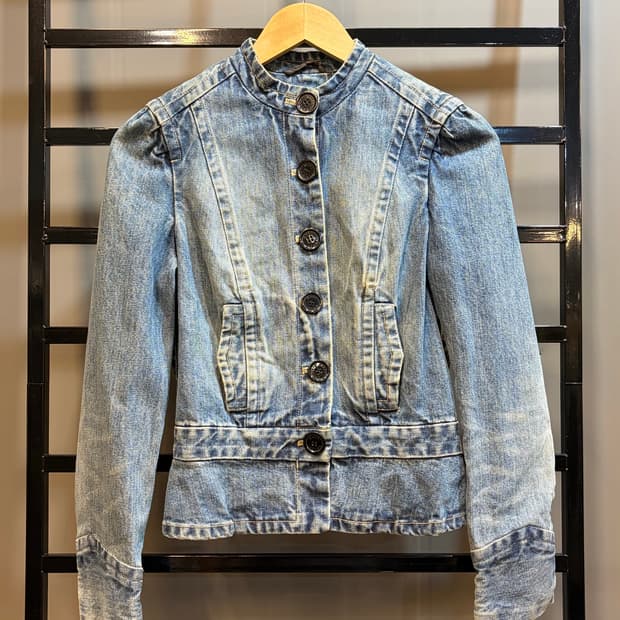 [4/S] 마크제이콥스 MARC JACOBS 페플럼 워싱 데님자켓 6.9