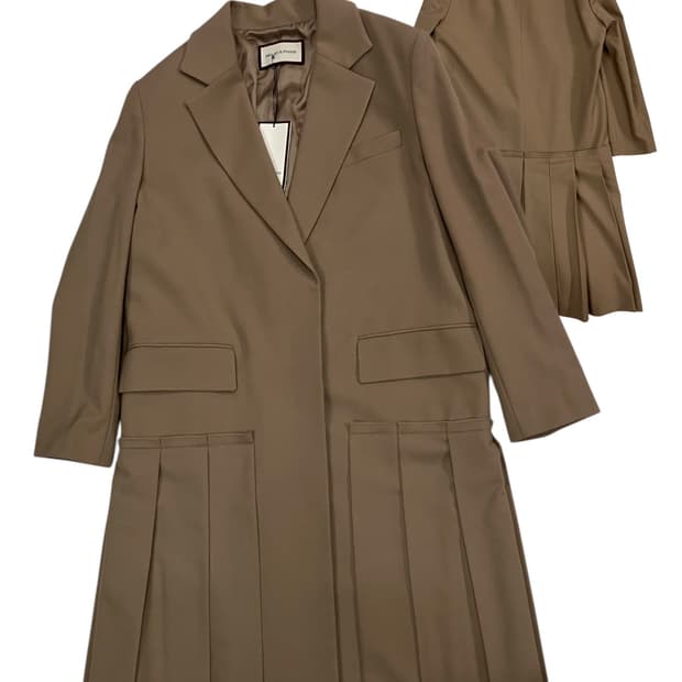 모조에스핀 플리츠 롱 코트 M