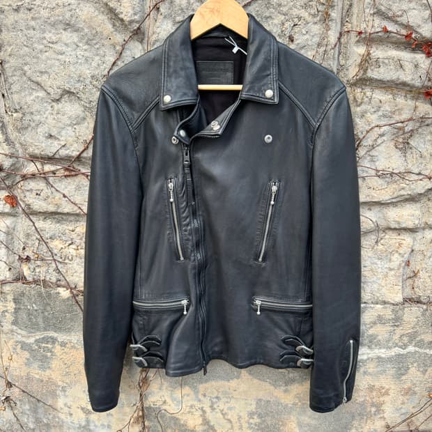 올세인츠 양가죽 더블라이더 가죽 레더 자켓 m