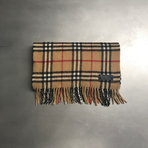 버버리 정품 램스울 머플러 베이지