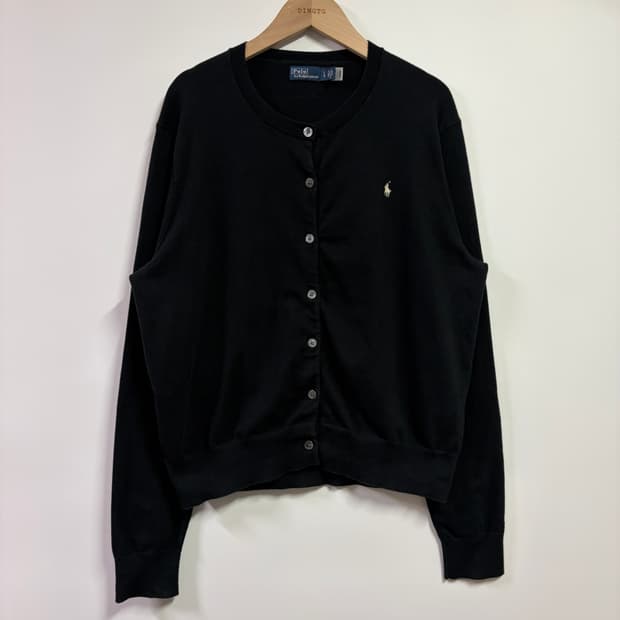 [L] 폴로 QR 코튼 블렌드 가디건
