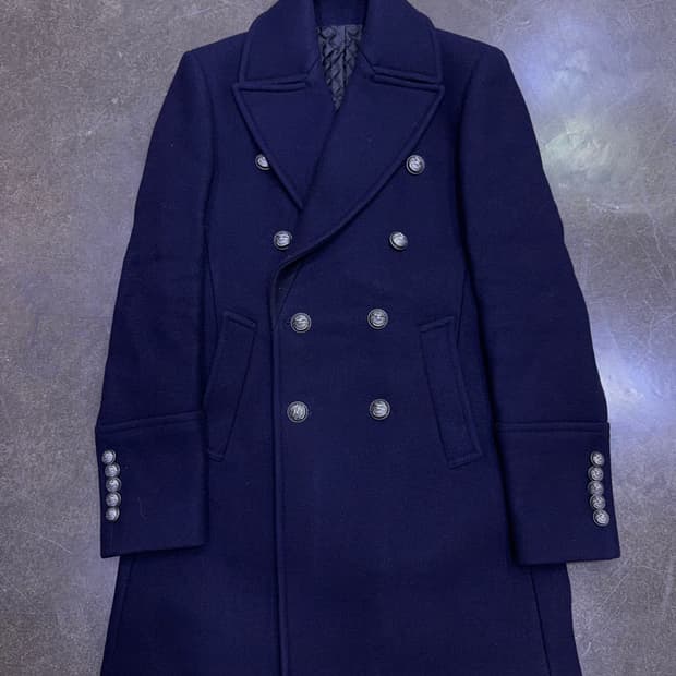 시스템옴므 울 캐시미어 더블 블레스트 코트 자켓 네이비 95