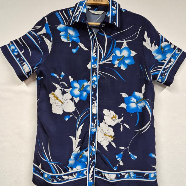 인견 셔츠형 블라우스 