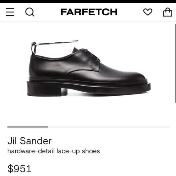 질샌더 앵클릿 레이스업 더비슈즈(39사이즈)