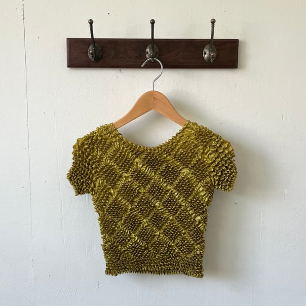 Japan vtg 플리츠 탑