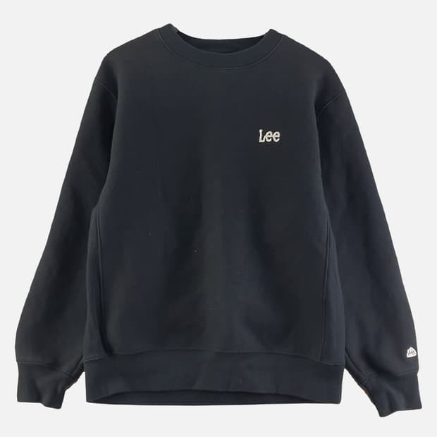 LEE 블랙 남자 맨투맨 S N9225