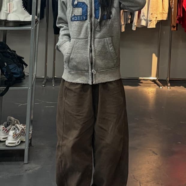 아베크롬비 그레이 92패치 후드집업 A3311