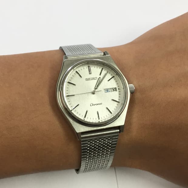 80s seiko chronos quatz day-date