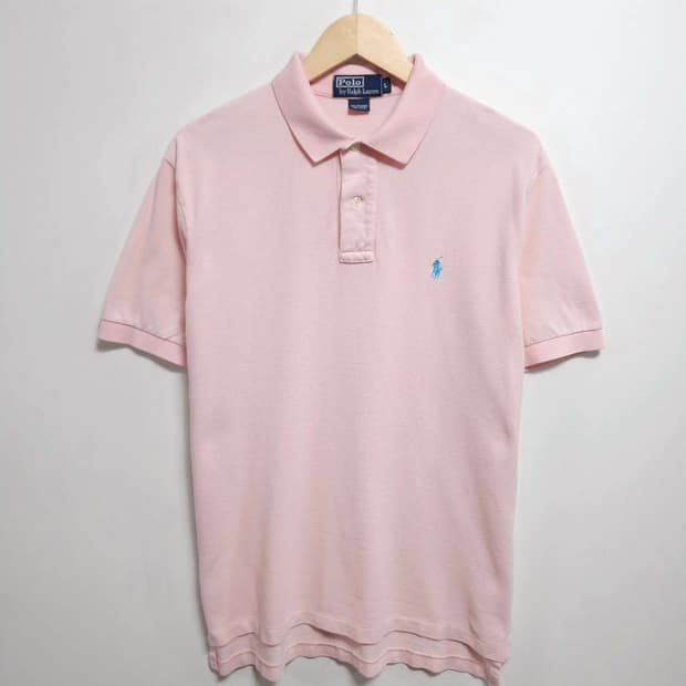 105 POLO 폴로 랄프로렌 반팔 카라티 연핑크