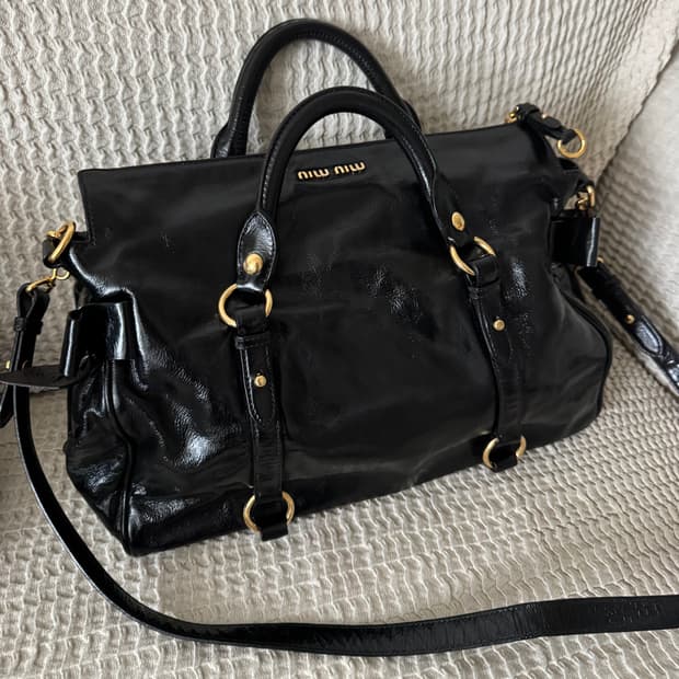 미우미우 비텔로 럭스 보우 사첼백 토트백 숄더크로스백