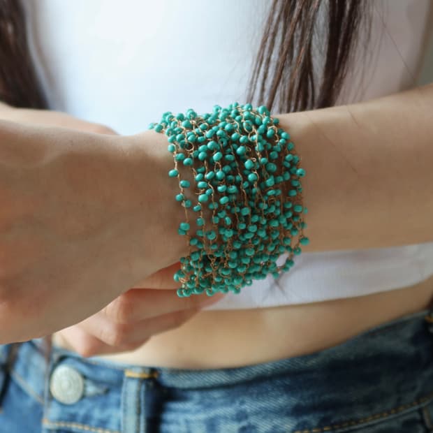 turquoise beaded bracelet